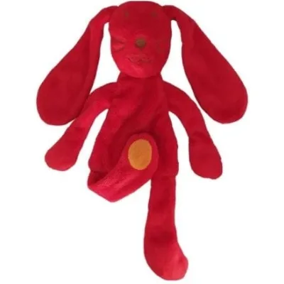 doudou lapin rouge rond orange dpam