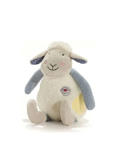 doudou mouton rayé bleu terre de marin