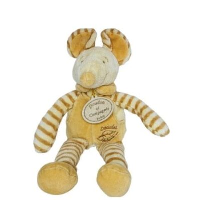 doudou souris a rayure marron doudou et compagnie