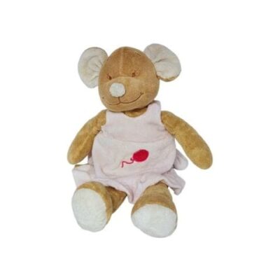 doudou souris avec robe rose kaloo