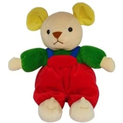 doudou souris berchet vert rouge