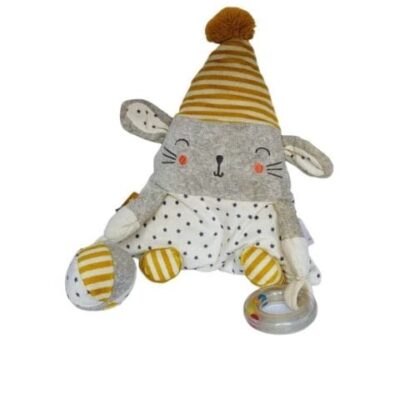 doudou souris hochet gris tao