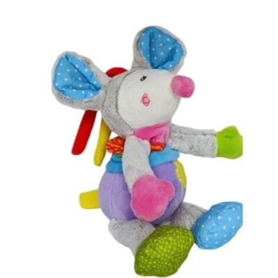 doudou souris musical vert rose bleu