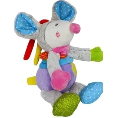 doudou souris musical vert rose bleu