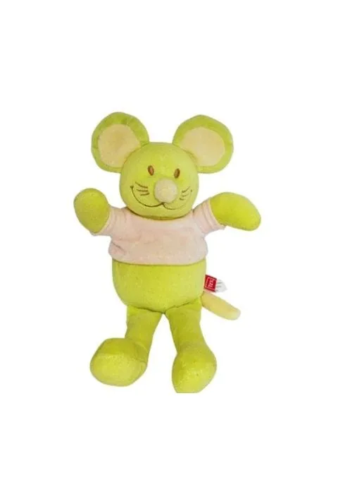 doudou souris verte tex