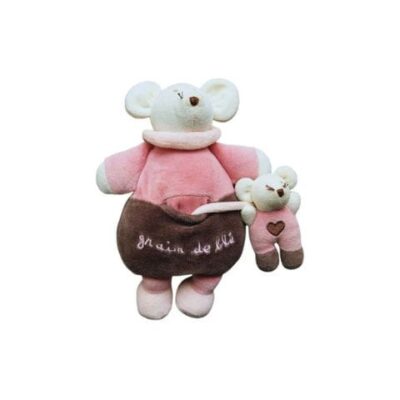 doudou souris gris marron grain de blé