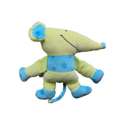 doudou souris semi plate vert bleu ikéa