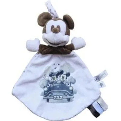 doudou souris noir et blanc mickey