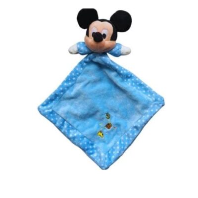 doudou souris plat bleu nicotoy