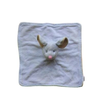 doudou souris plate blanche cora