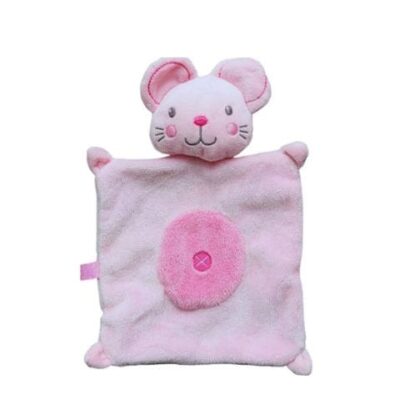 doudou souris plate nombril rose
