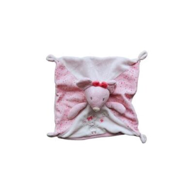 doudou souris plate rose kiabi