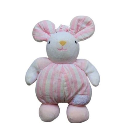 doudou souris rayé rose tartine et chocolat