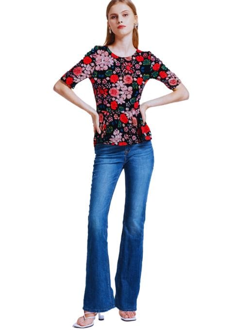 crop top fleurie h &m