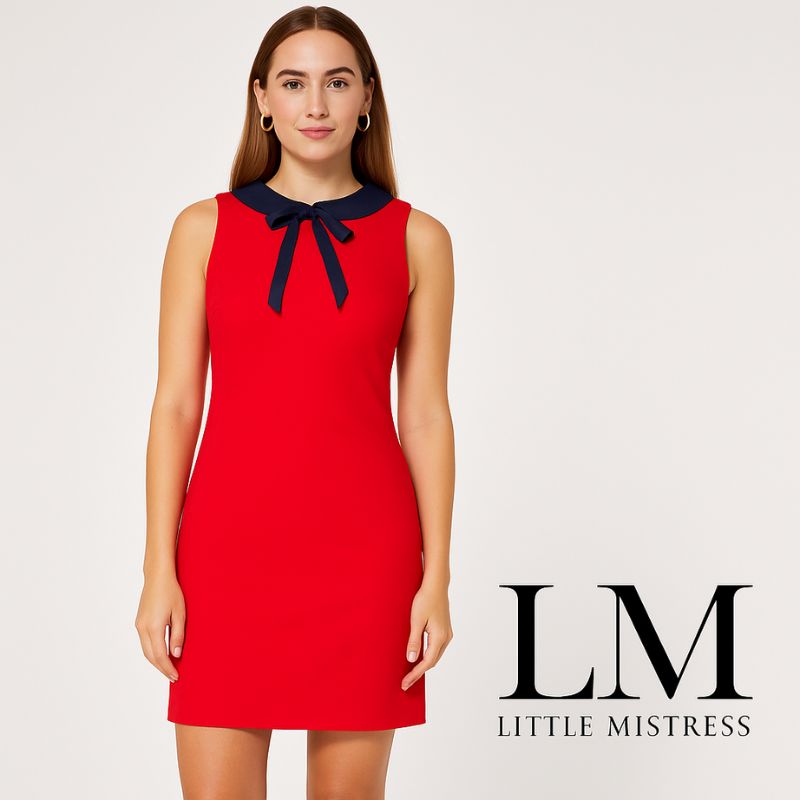 Robe évasée rouge Little