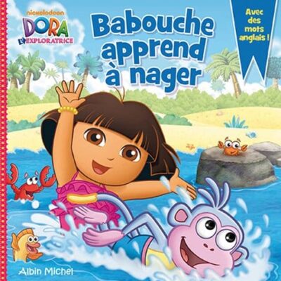 babouche apprend a nager