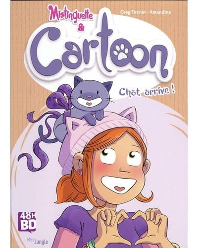 mistinguette et cartoon chat arrive