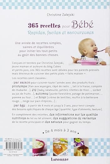 365 recettes pour bébé dos