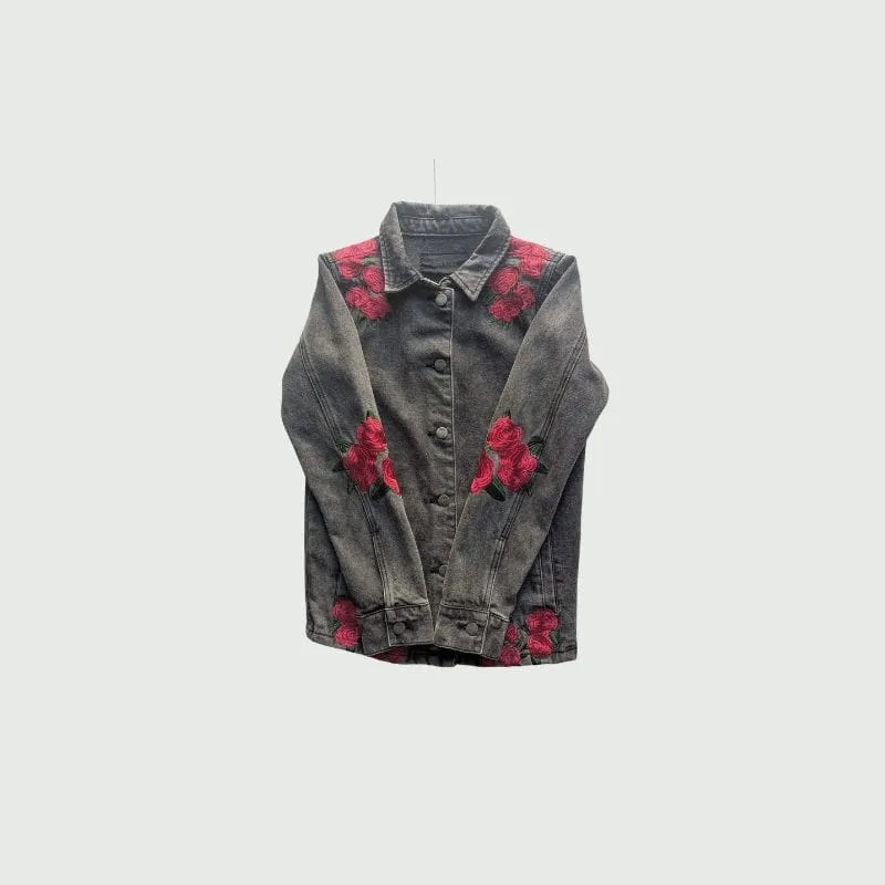 veste brodé en jeans n poker