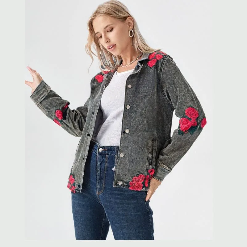 veste femme brodée n poker