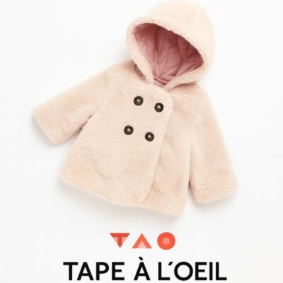 Manteau bébé fille rose