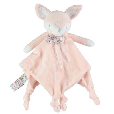 Doudou plat renard attache-tétine Prémaman